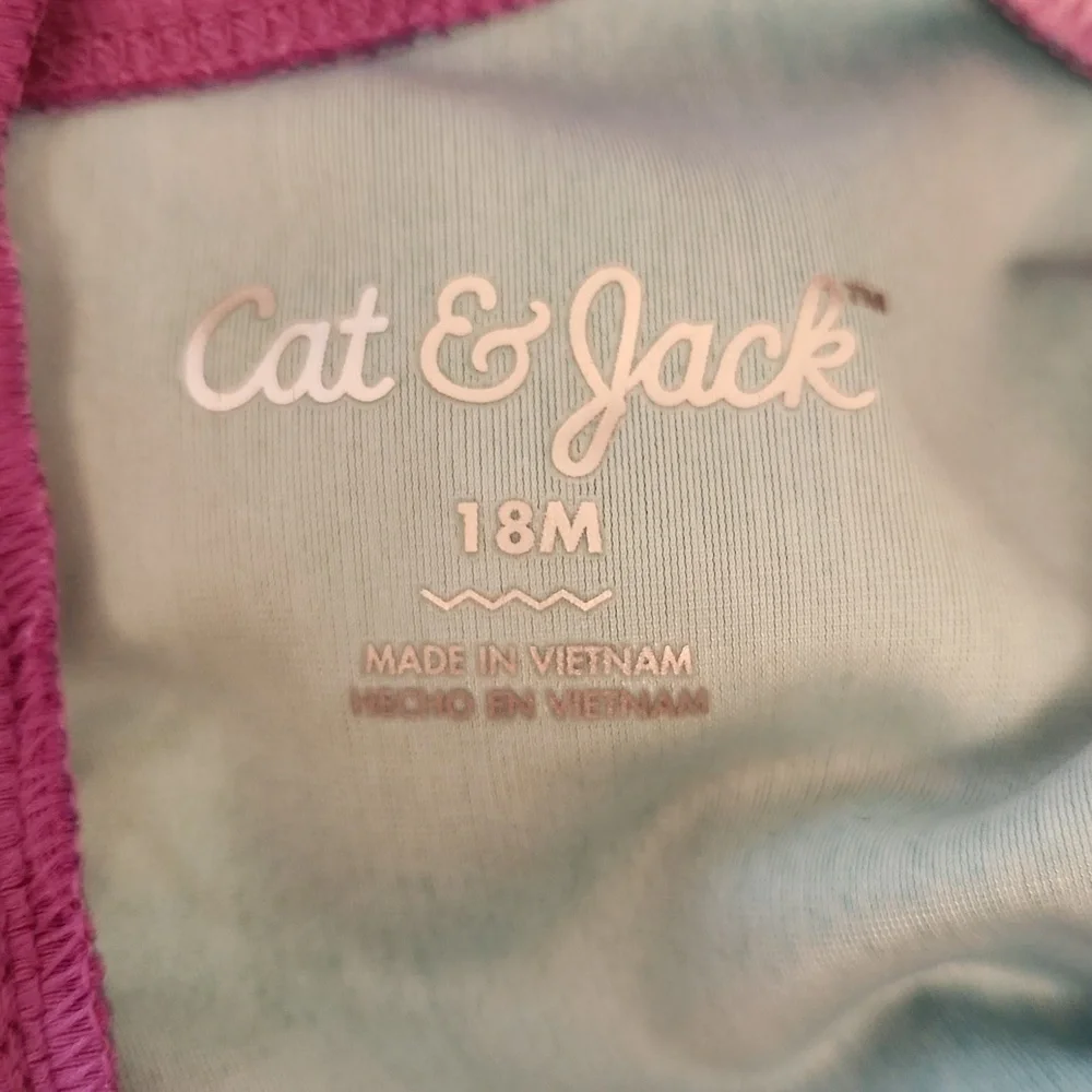 Cat & Jack Metallic Mermaid One Piece Swimsuit 18M